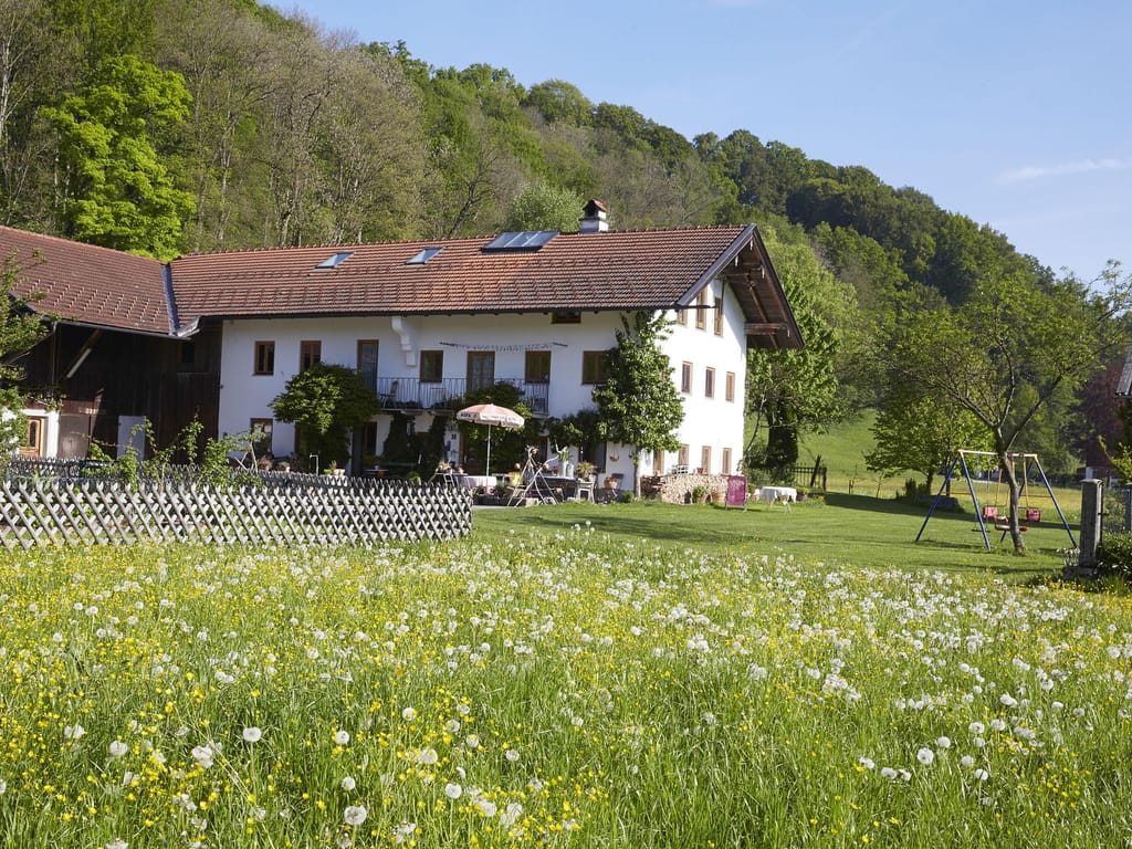 Idyllische Lage der Ferienwohnung Ranesberger umgeben von Wiesen und Natur